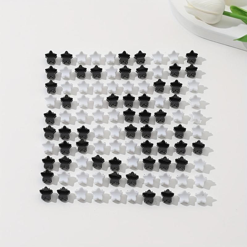 100pcs Mini Star Shaped Hair Claw for Women Girls Hair Clip