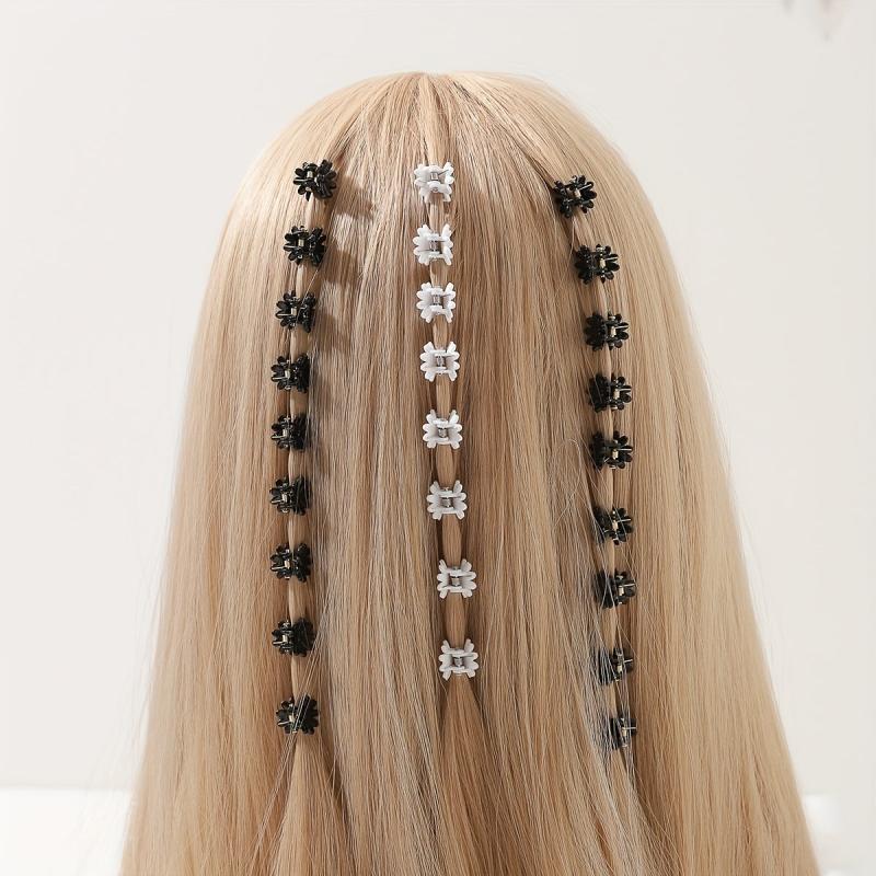 100pcs Mini Hair Claw Flower Shape Braid Hair Clip Accessories