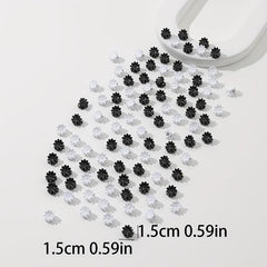 100pcs Mini Hair Claw Flower Shape Braid Hair Clip Accessories