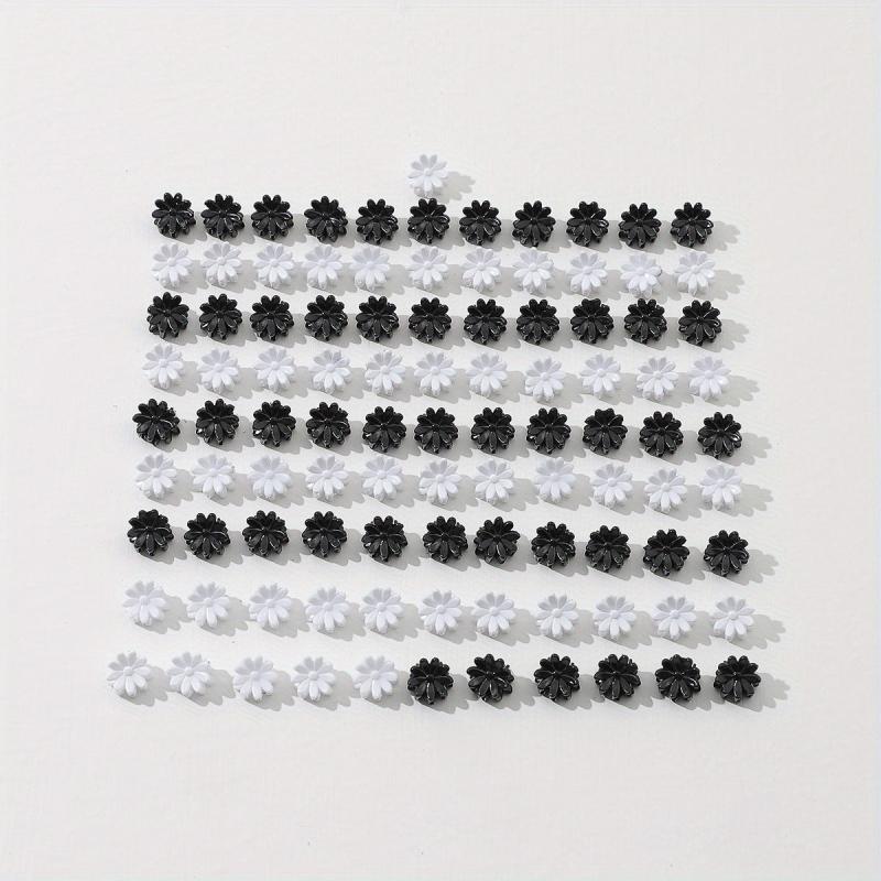 100pcs Mini Hair Claw Flower Shape Braid Hair Clip Accessories