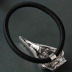 Viking Crow Skull Head Rope Silvery Hair Tie Hair Accessories