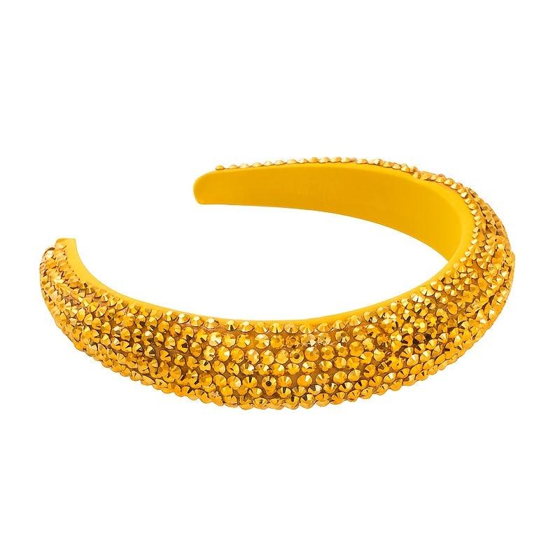 Rhinestone Crystal Head Hoop Wide Brimmed Headband Women