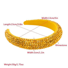 Rhinestone Crystal Head Hoop Wide Brimmed Headband Women
