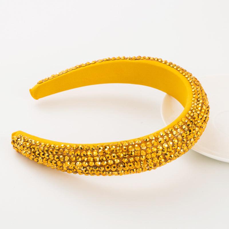 Rhinestone Crystal Head Hoop Wide Brimmed Headband Women