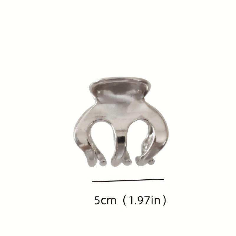 Metallic Hair Claw Clip Set Mini Hair Clip Women Girls