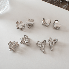 Metallic Hair Claw Clip Set Mini Hair Clip Women Girls