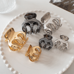 Metallic Hair Claw Clip Set Mini Hair Clip Women Girls