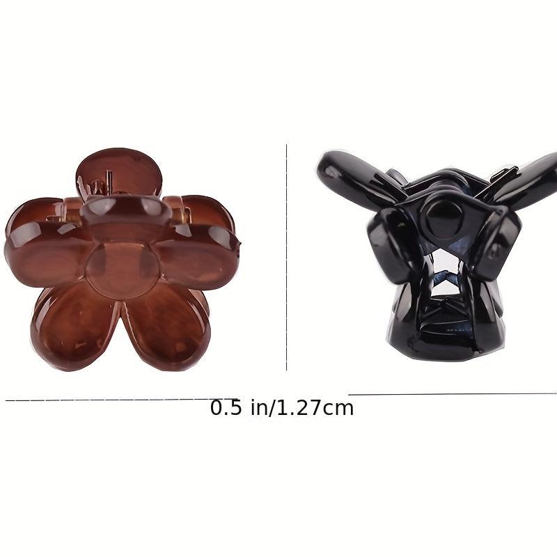 5pcs Flower Hair Clips Mini Shark Claw Hair Accessory