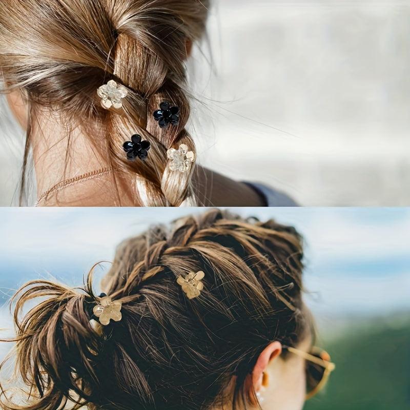 5pcs Flower Hair Clips Mini Shark Claw Hair Accessory