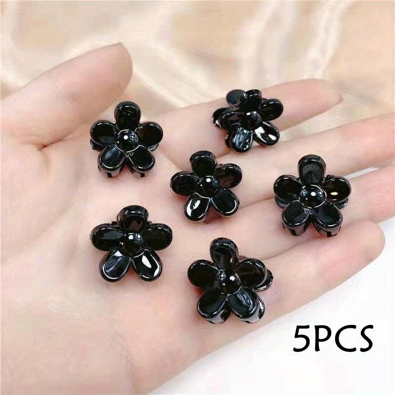 5pcs Flower Hair Clips Mini Shark Claw Hair Accessory