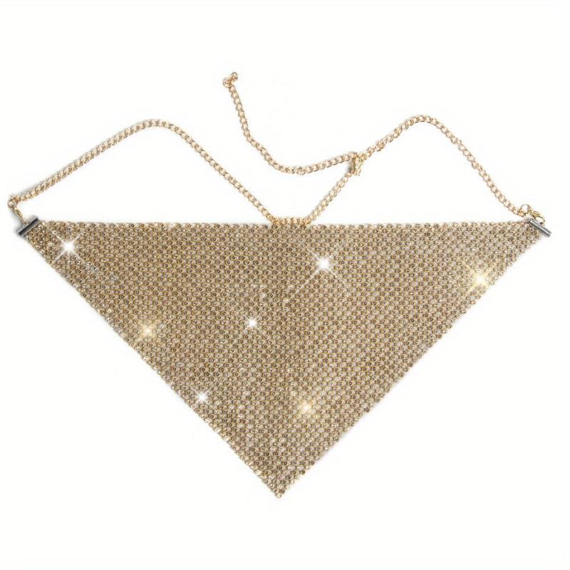 Rhinestone Mesh Mask Chain - Ball Party Nightclub Necklace