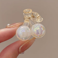 Holographic Faux Pearl Hair Clip Mini Side Clip Head Jewelry Hair Accessories