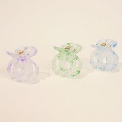 6pcs Transparent Dotted Hair Claw Mini Shark Claw Clip Hair Accessories