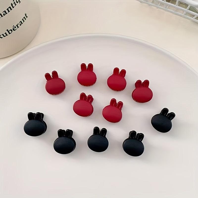 Mini Rabbit Shaped Hair Claw Clip Frosted Hair Claw Style Shark Clip
