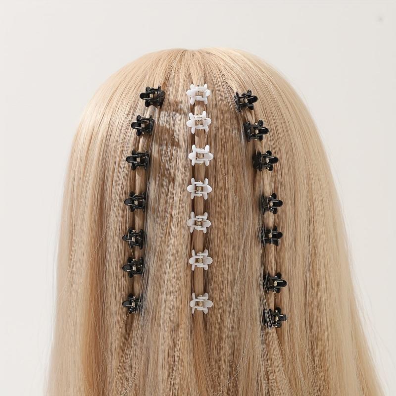 100pcs Flower Shaped Mini Hair Claw Ponytail Holder