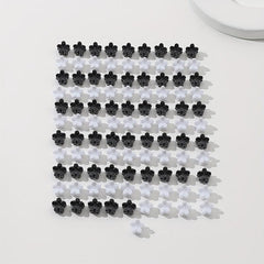 100pcs Flower Shaped Mini Hair Claw Ponytail Holder