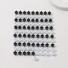 100pcs Flower Shaped Mini Hair Claw Ponytail Holder