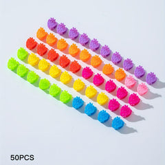 50pcs Mini Hair Claw Strawberry Shape Nonslip Hair Claw for Women Girls Baby