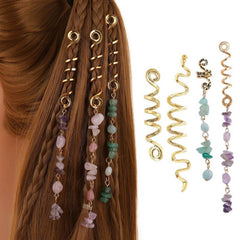 Viking Spiral Hair Pin Tassel Hair Clip Dreadlock Braids Accessorie