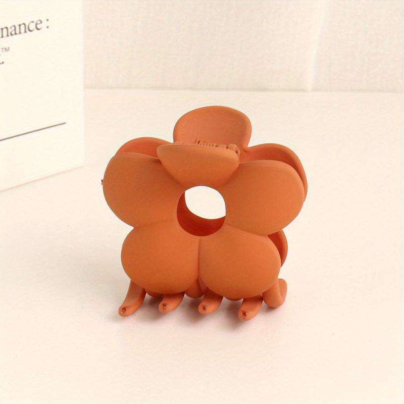 Frosted Big Flower Hair Claw Back Head Mini Shark Claw Headdress