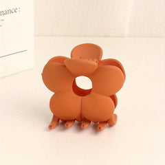 Frosted Big Flower Hair Claw Back Head Mini Shark Claw Headdress