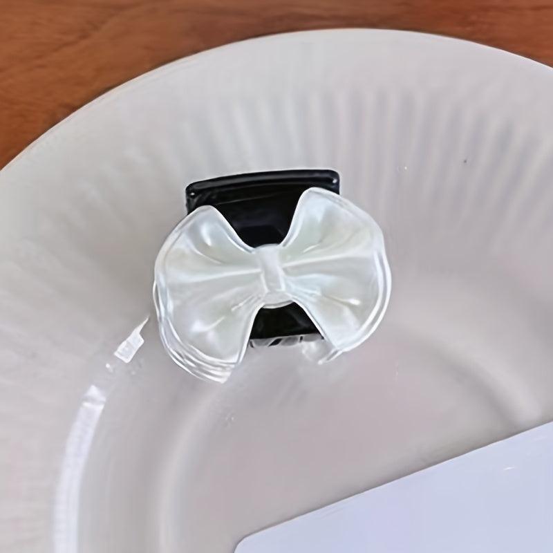 2pcs Mini Hair Claw Clip Bow Hair Claw Style Nonslip Clip For Hair Bangs
