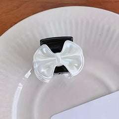 2pcs Mini Hair Claw Clip Bow Hair Claw Style Nonslip Clip For Hair Bangs