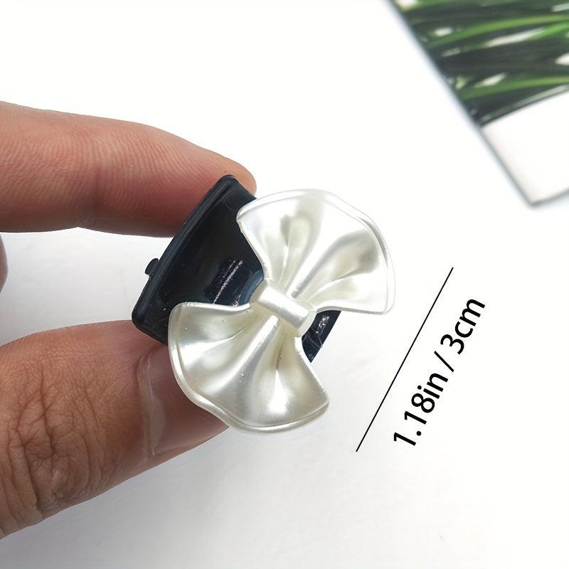 2pcs Mini Hair Claw Clip Bow Hair Claw Style Nonslip Clip For Hair Bangs