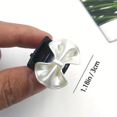 2pcs Mini Hair Claw Clip Bow Hair Claw Style Nonslip Clip For Hair Bangs