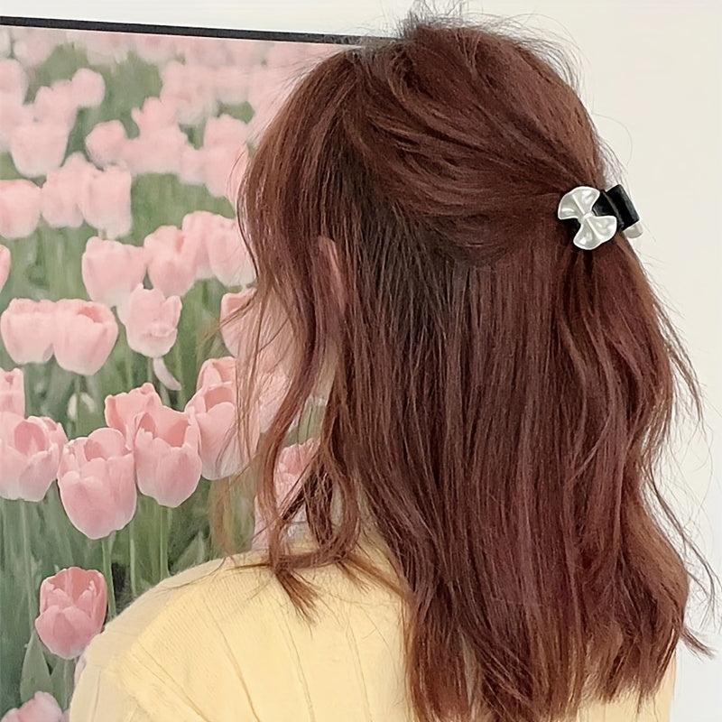 2pcs Mini Hair Claw Clip Bow Hair Claw Style Nonslip Clip For Hair Bangs