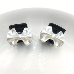 2pcs Mini Hair Claw Clip Bow Hair Claw Style Nonslip Clip For Hair Bangs
