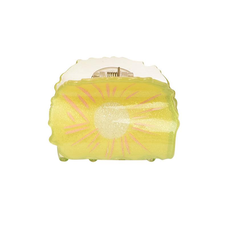 Fruit Rainbow Hair Claw Mini Shark Claw Braid Hair Clip Ponytail Holder
