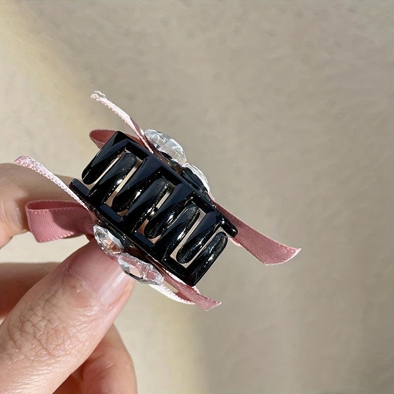 Crystal Bow Hair Claw Mini Hair Clip Accessories
