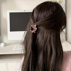 Crystal Bow Hair Claw Mini Hair Clip Accessories