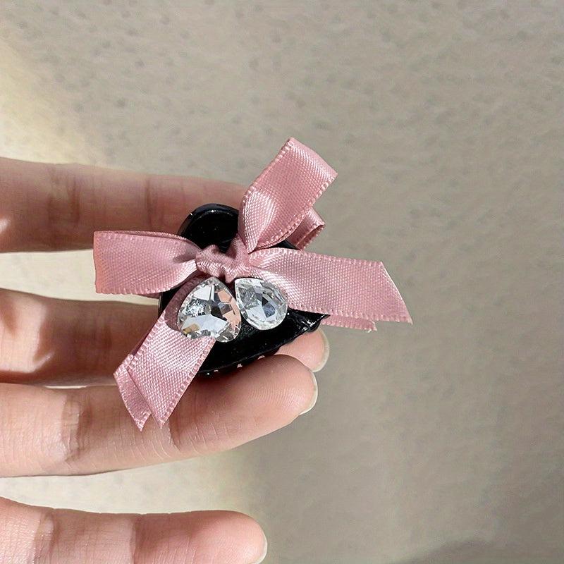 Crystal Bow Hair Claw Mini Hair Clip Accessories
