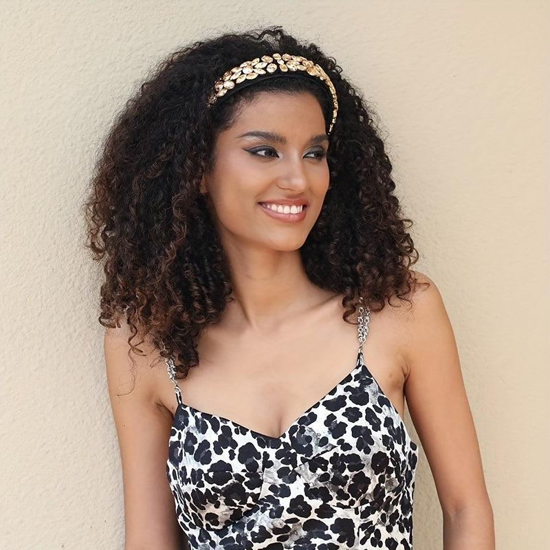 Baroque Rhinestone Headband Crystal Head Hoop Wide Headdress Hair Accessories