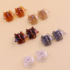 10pcs Mini Butterfly Claw Clips Jelly Hair Claw Nonslip Shark Claw