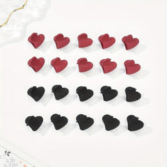 20pcs Heart Shaped Nonslip Hair Claw for Women Girls Baby Sweet Hair Clip