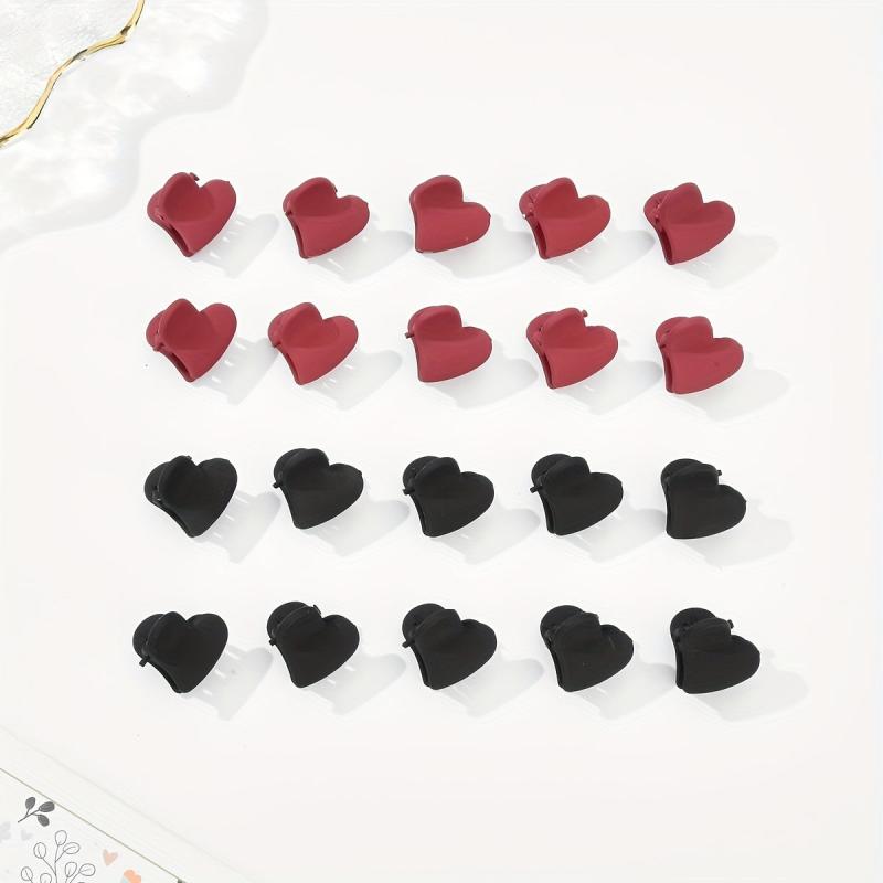 20pcs Heart Shaped Nonslip Hair Claw for Women Girls Baby Sweet Hair Clip