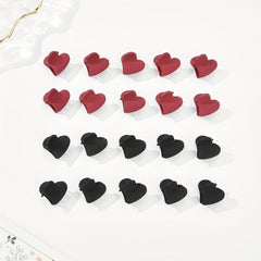20pcs Heart Shaped Nonslip Hair Claw for Women Girls Baby Sweet Hair Clip