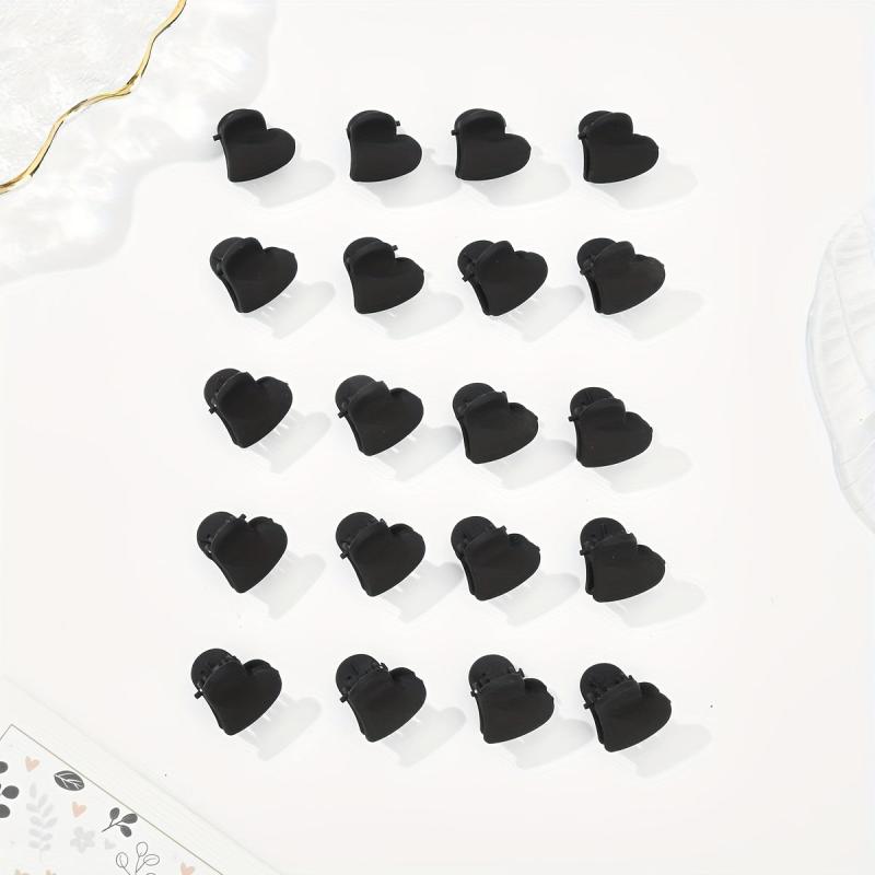 20pcs Heart Shaped Nonslip Hair Claw for Women Girls Baby Sweet Hair Clip