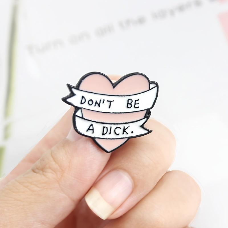 Pink Heart Ribbon Brooch Pin