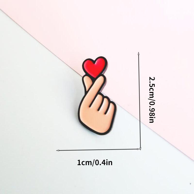 Heart Brooch Pin Creative Pop Enamel Pin Lapel Badges Brooch Funny Jewelry