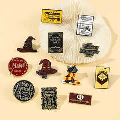 Men's Funky Cartoon Hat Metal Brooch for Backpack Clothes
