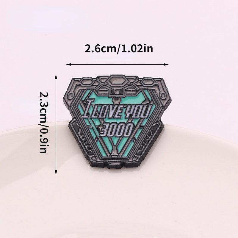 I Love You 3000 Metal Brooch