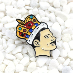 Crowned King Enamel Lapel Pin Brooch