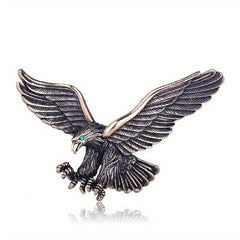 Vintage Flying Eagle Brooch Pin for Men Casual Clothing Jewelry
