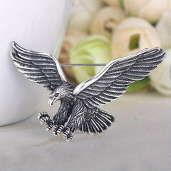 Vintage Flying Eagle Brooch Pin for Men Casual Clothing Jewelry