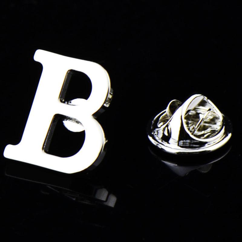 Men's Monogram Brooch Shirt Collar Pin