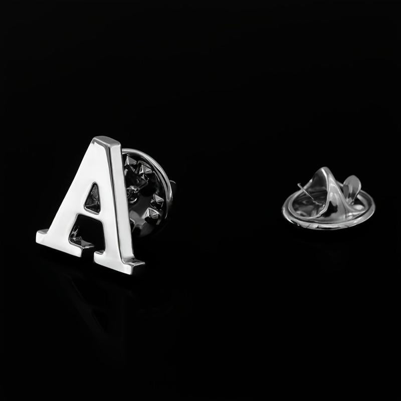 Men's Monogram Brooch Shirt Collar Pin